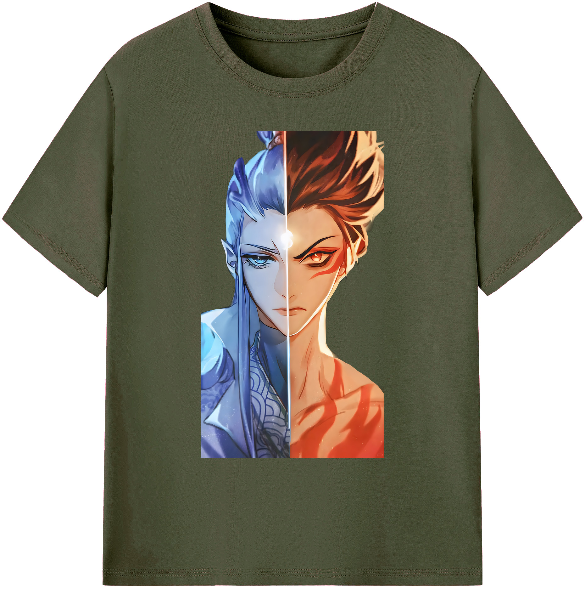 （画像用） Ne Zha 2 ナタ 魔童の大暴れ 綿100％ メンズ半袖Tシャツ｜肌触りやわらか＆通気性